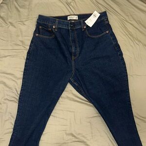 abercrombie & fitch slim straight ultra high rise jeans